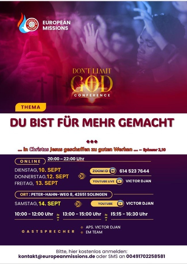 Don't limit God Konferenz